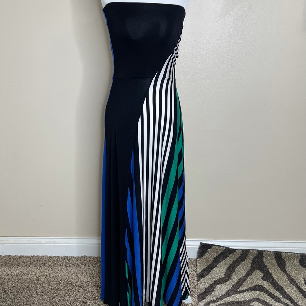 Remain maxi strapless stripe dress size small
